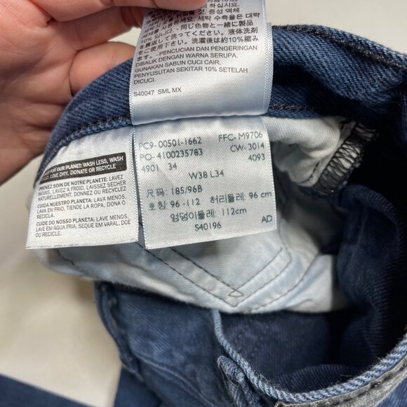 Levi’s 501XX Jeans Button Fly Size 38 100% Cotton Blue Faded Denim Straight Leg - Picture 9 of 11